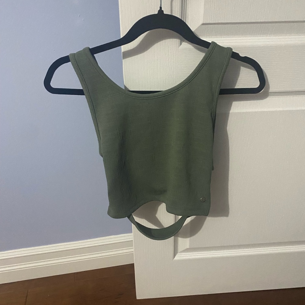 Olive Green Sleeveless Women's Top